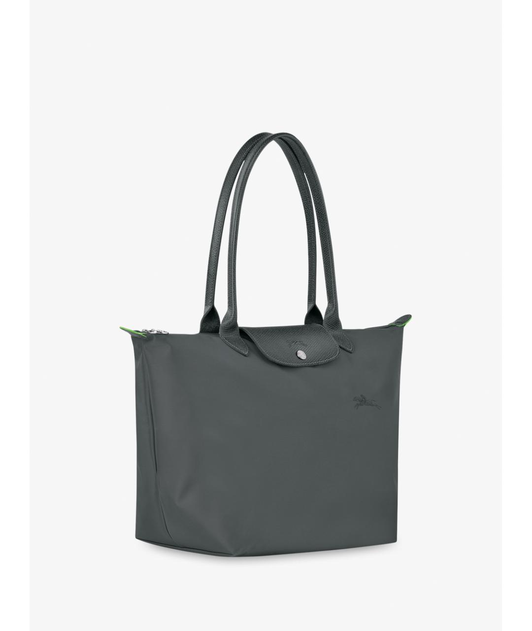 LONGCHAMP Зеленая синтетическая сумка тоут, фото 3