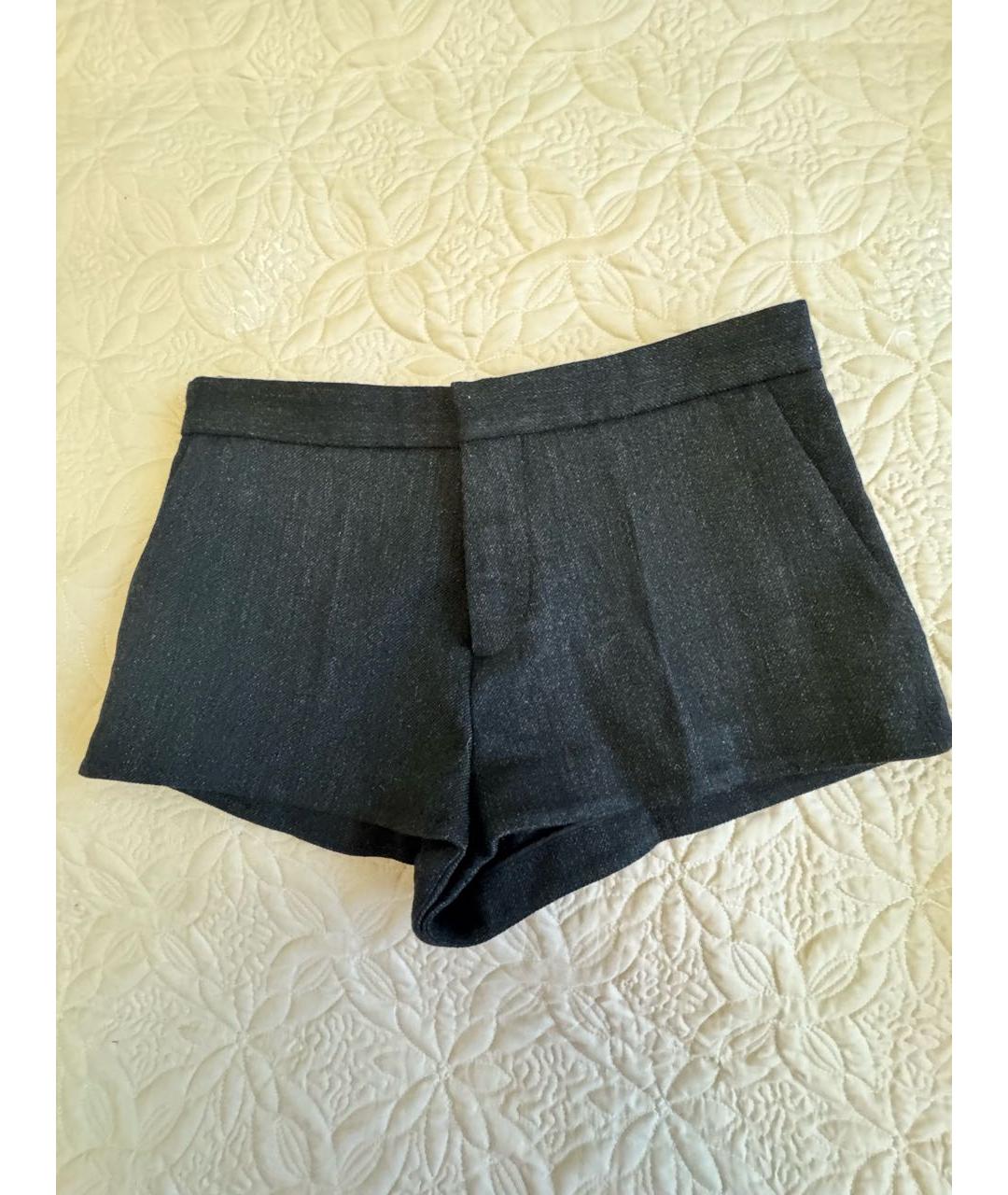 MARNI Темно-синие шерстяные шорты, фото 4