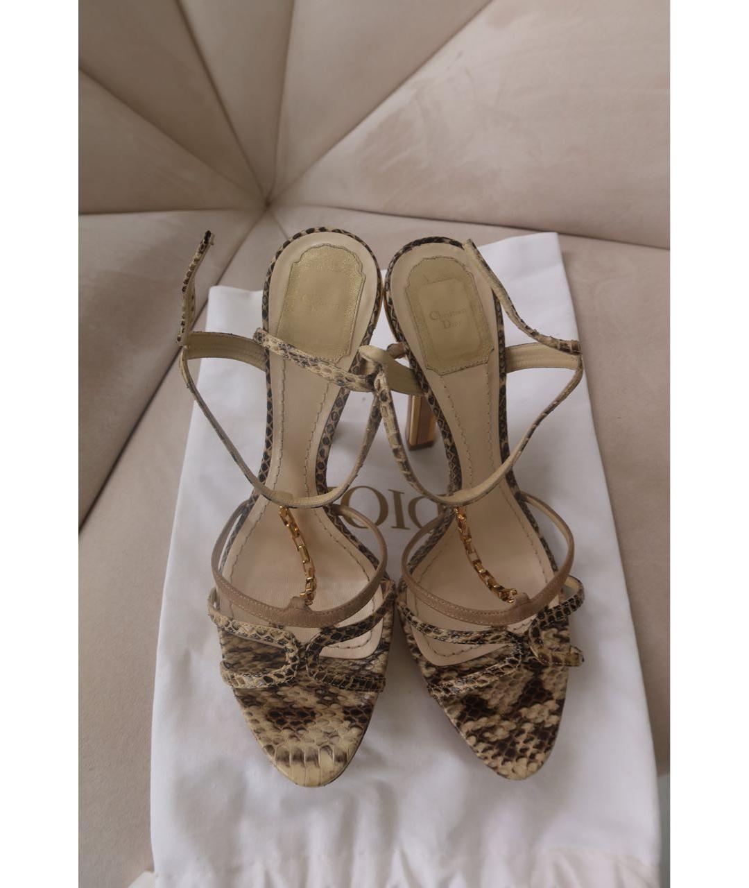CHRISTIAN DIOR Босоножки из экзотической кожи, фото 2