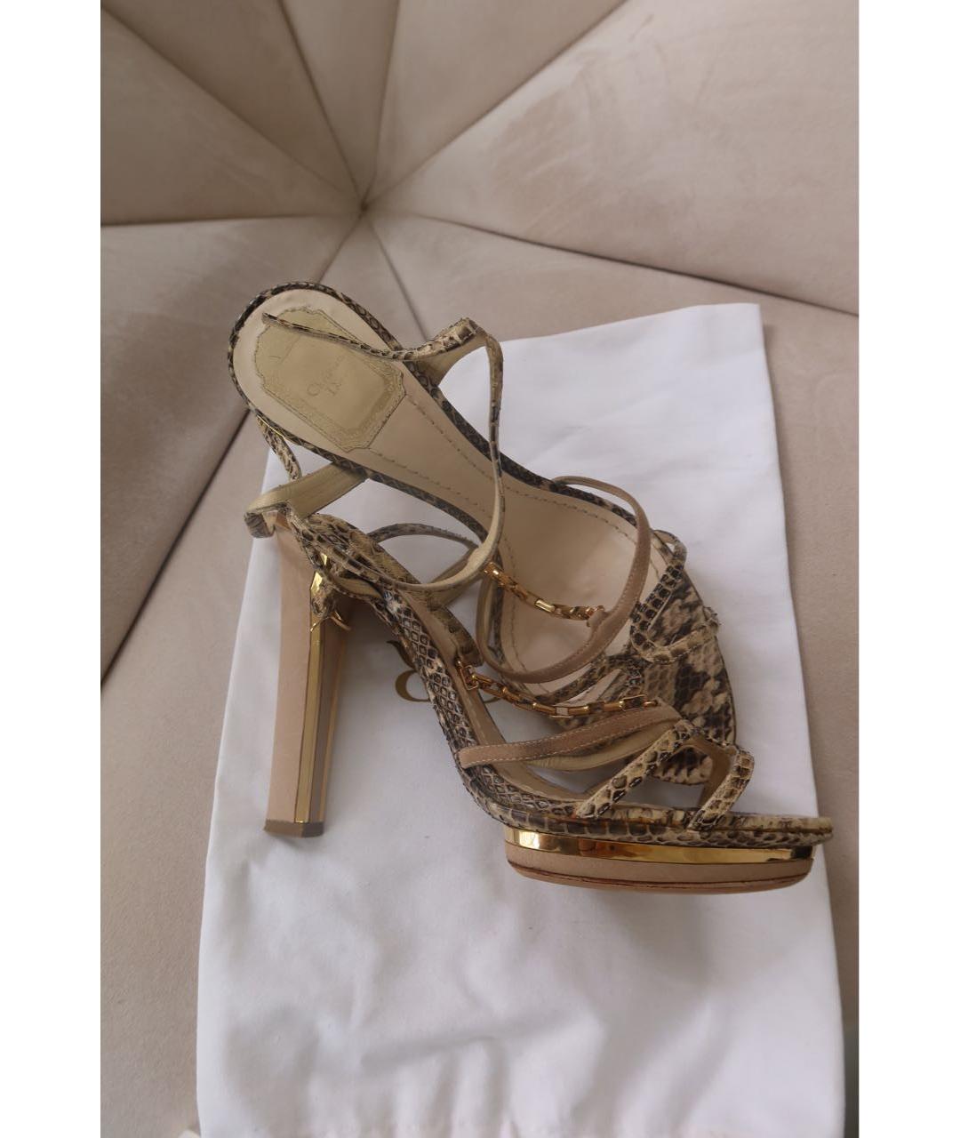 CHRISTIAN DIOR Босоножки из экзотической кожи, фото 6