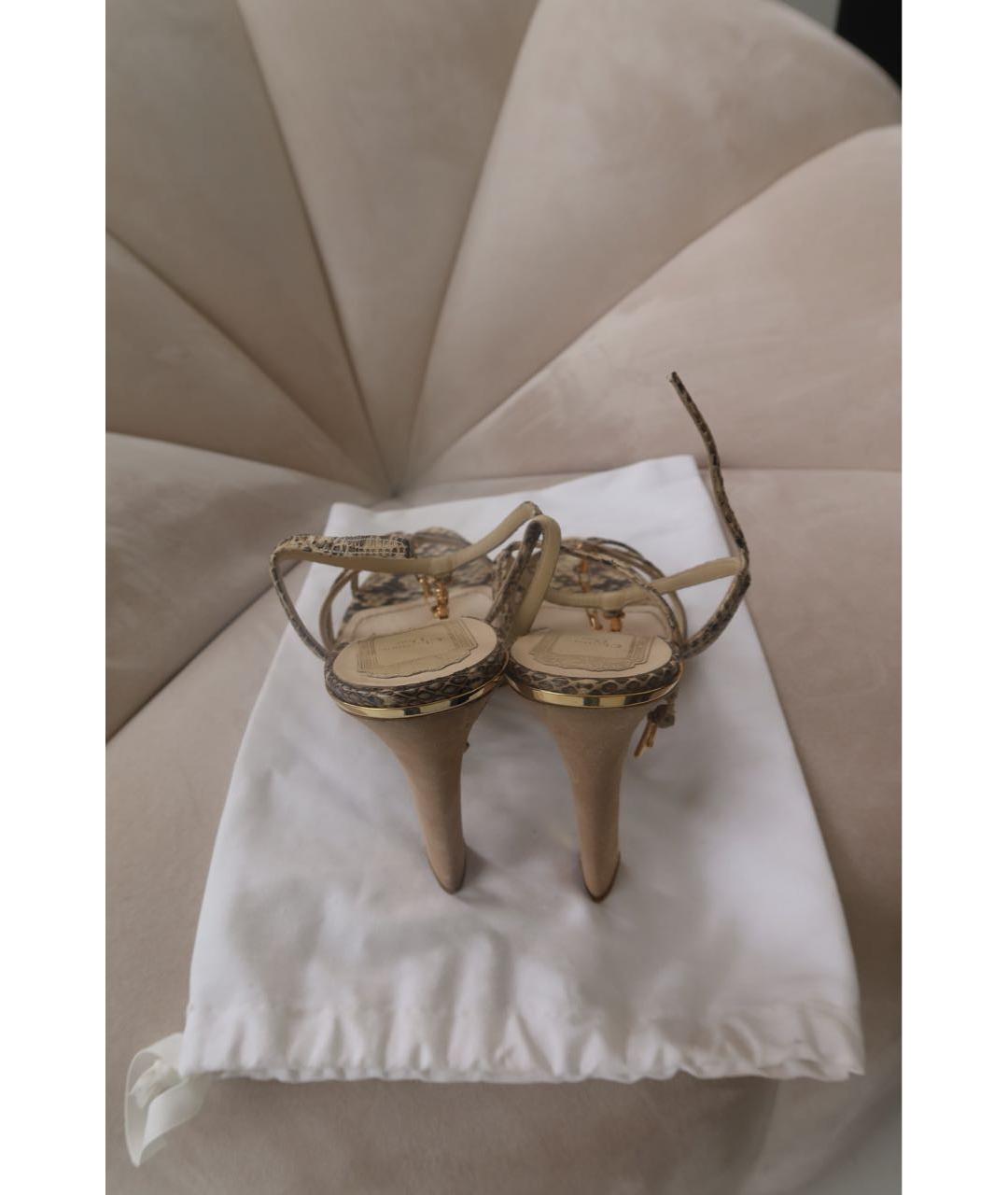 CHRISTIAN DIOR Босоножки из экзотической кожи, фото 3