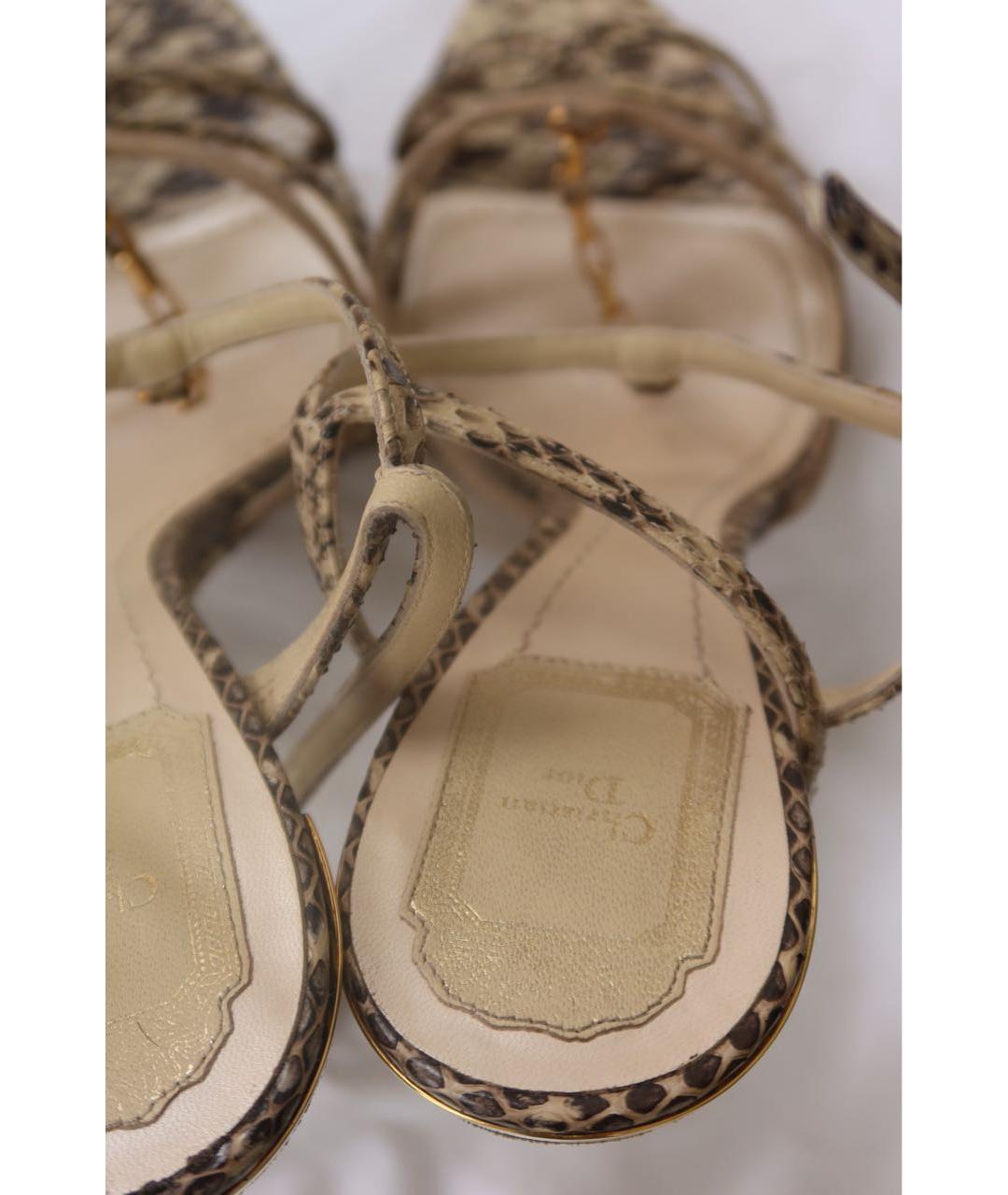 CHRISTIAN DIOR Босоножки из экзотической кожи, фото 4