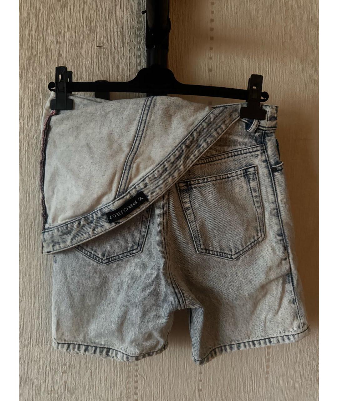 Y/PROJECT Голубые хлопковые шорты, фото 4