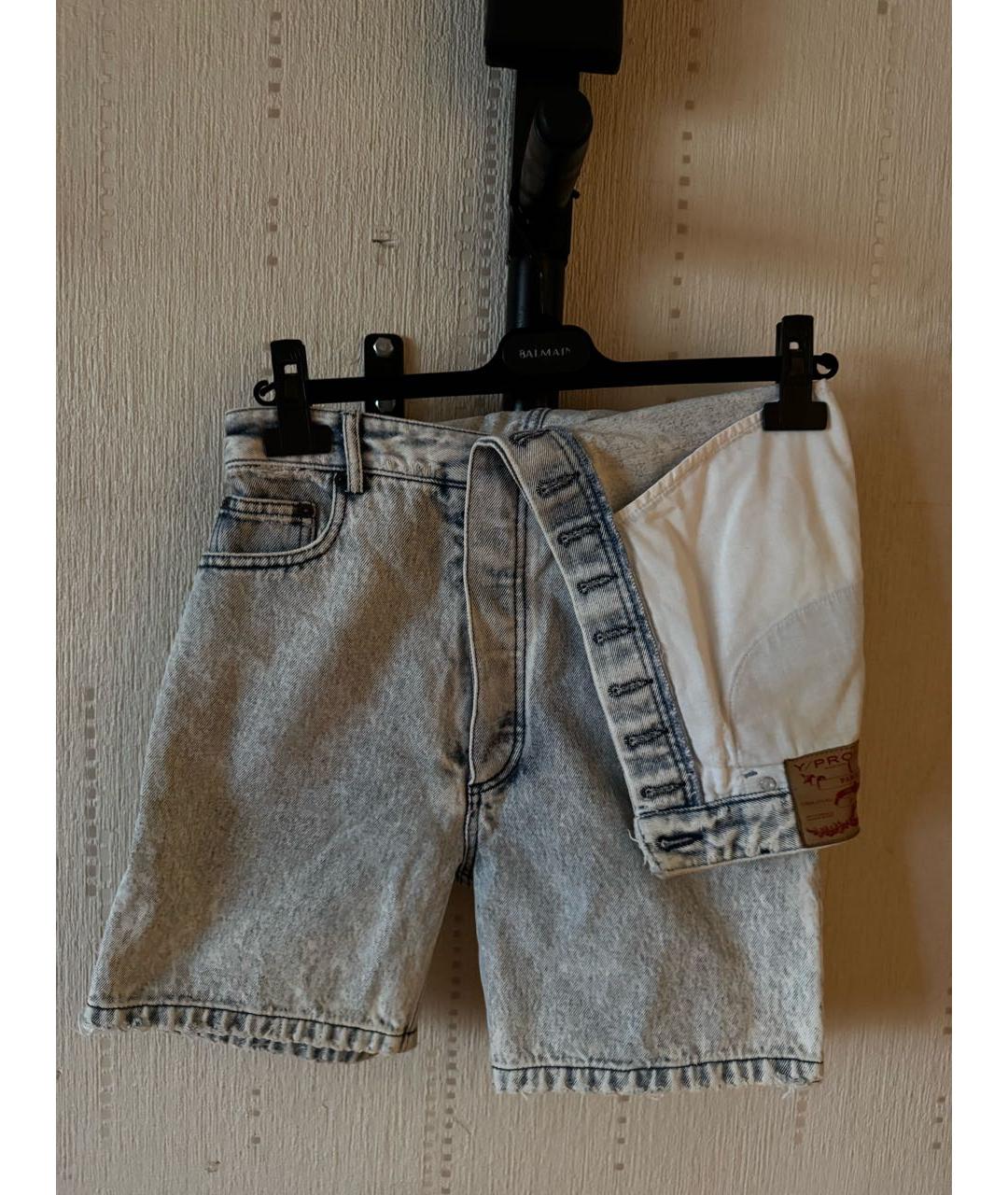 Y/PROJECT Голубые хлопковые шорты, фото 7