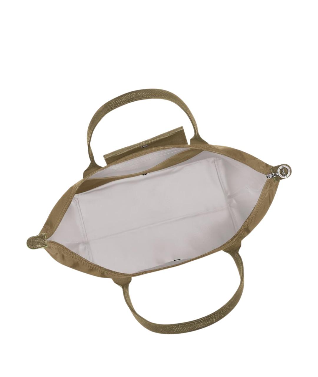 LONGCHAMP Зеленая синтетическая сумка тоут, фото 3