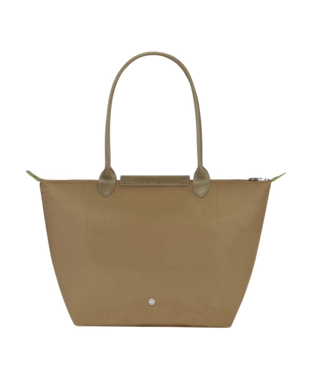 LONGCHAMP Зеленая синтетическая сумка тоут, фото 2