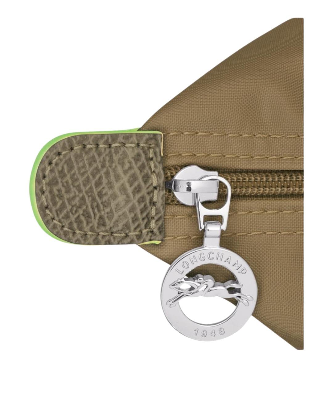 LONGCHAMP Зеленая синтетическая сумка тоут, фото 4