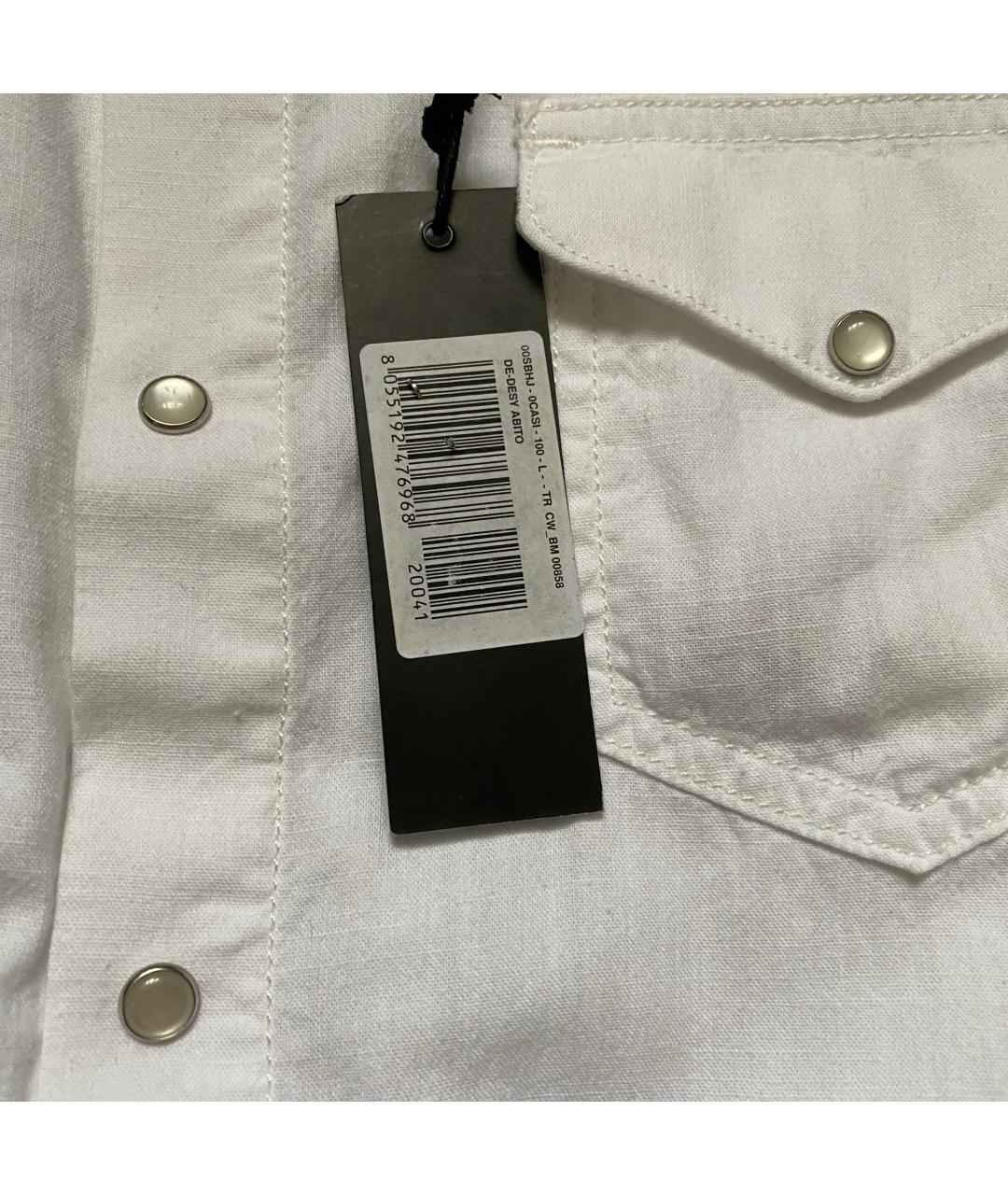 DIESEL Белое хлопковое повседневное платье, фото 4