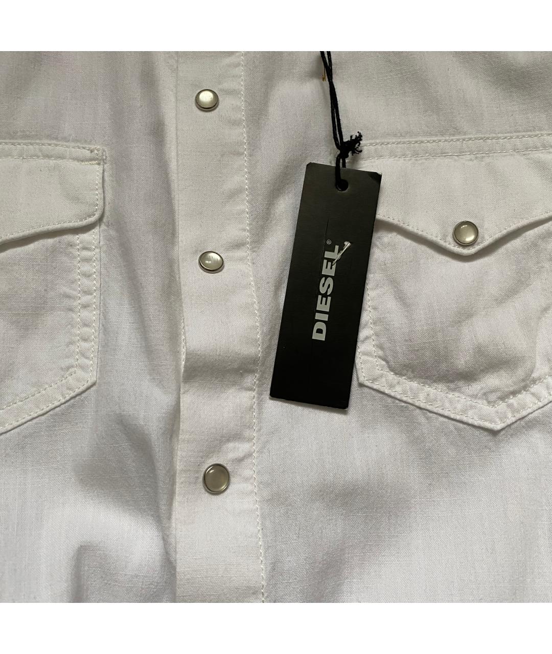 DIESEL Белое хлопковое повседневное платье, фото 3