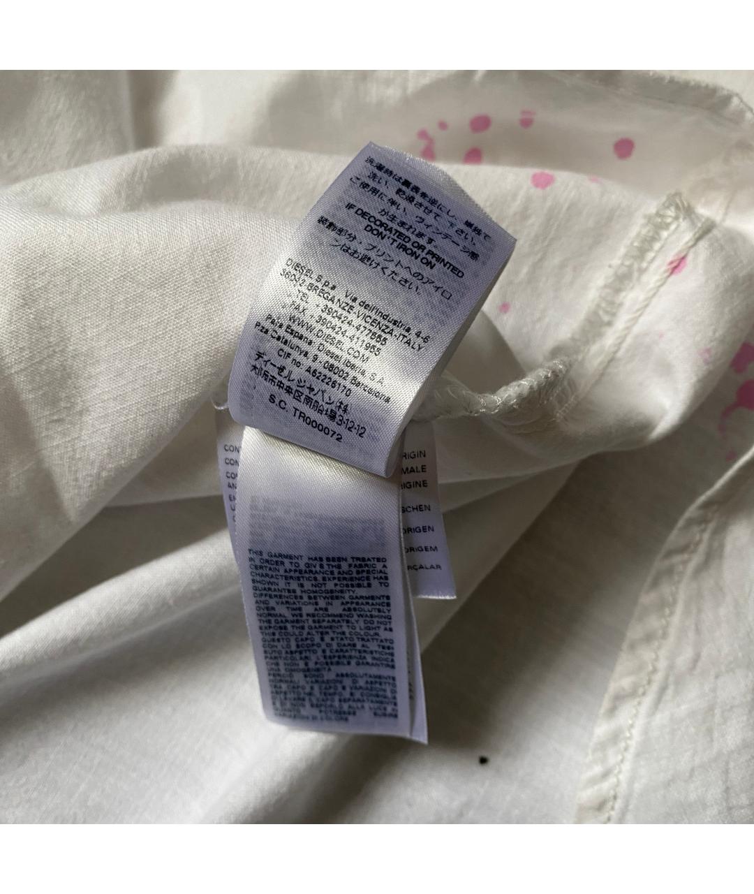 DIESEL Белое хлопковое повседневное платье, фото 8