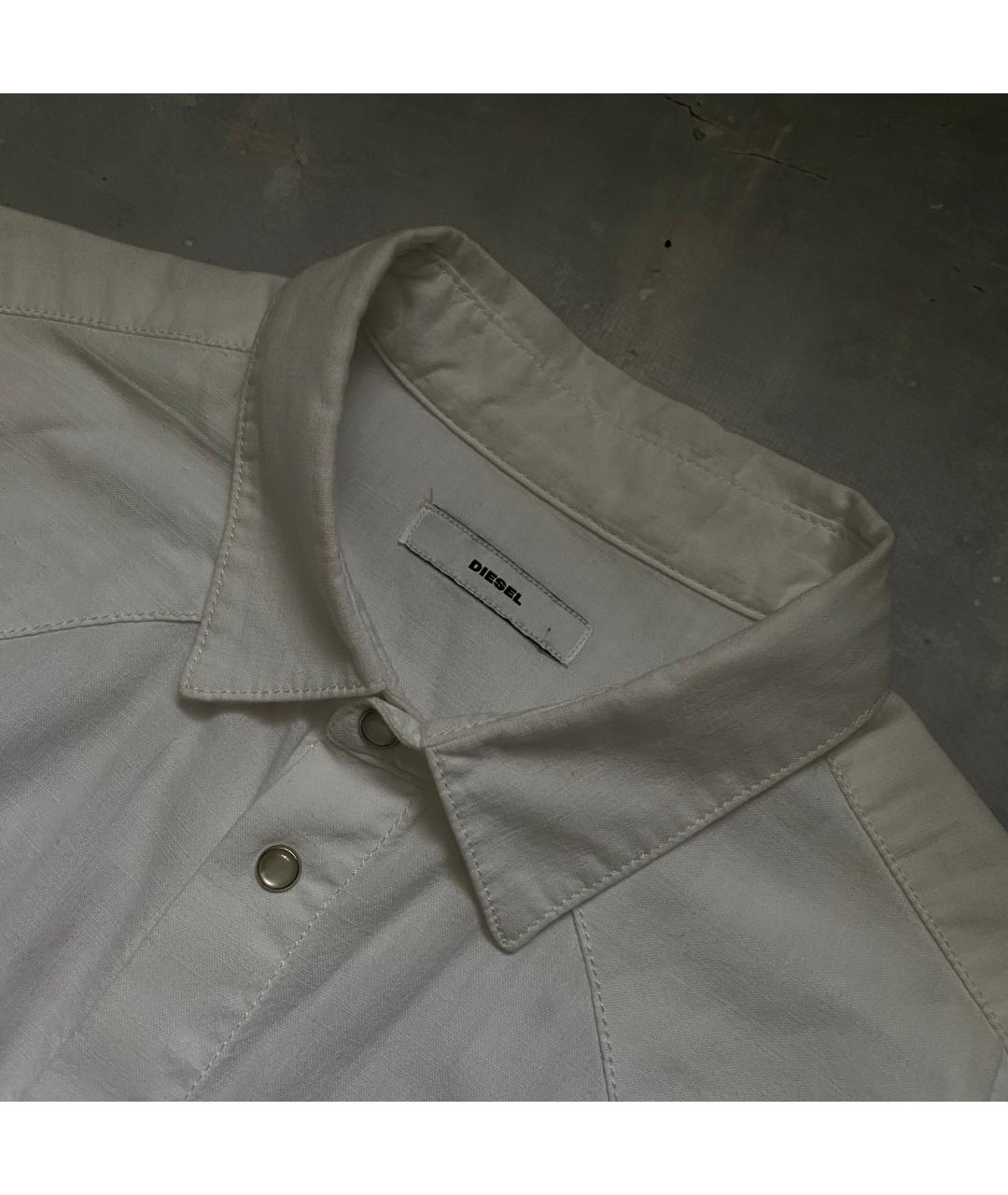 DIESEL Белое хлопковое повседневное платье, фото 5