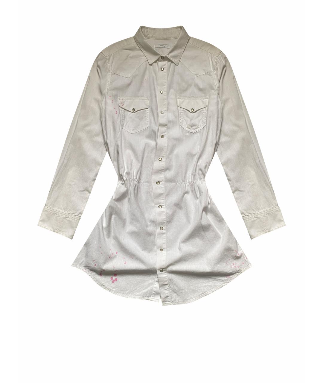 DIESEL Белое хлопковое повседневное платье, фото 1