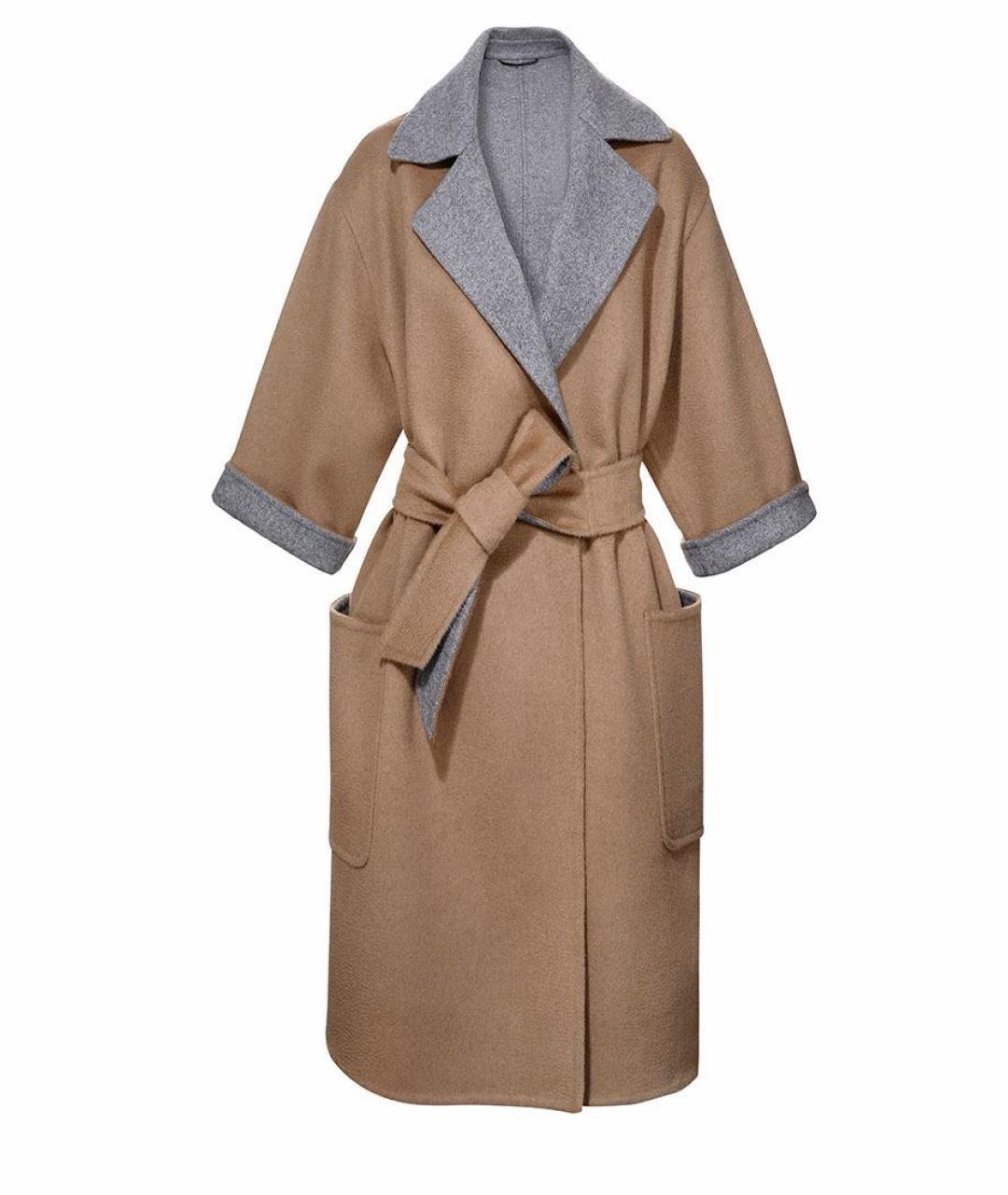 'S MAX MARA Серое шерстяное пальто, фото 5