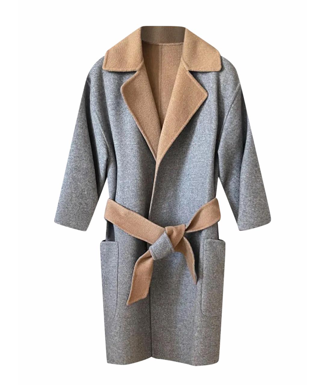 'S MAX MARA Серое шерстяное пальто, фото 1