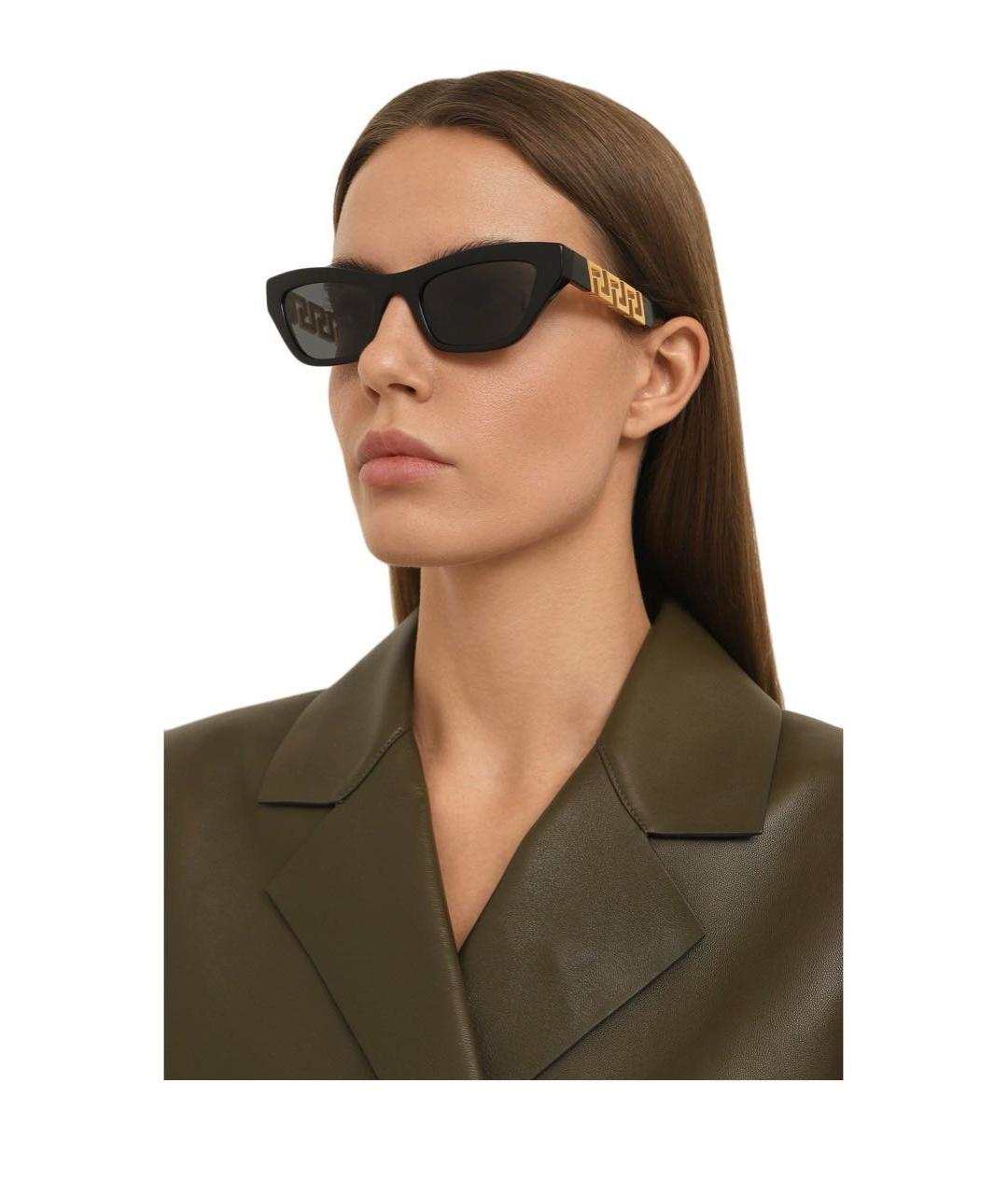 VERSACE COLLECTION Черные пластиковые солнцезащитные очки, фото 5