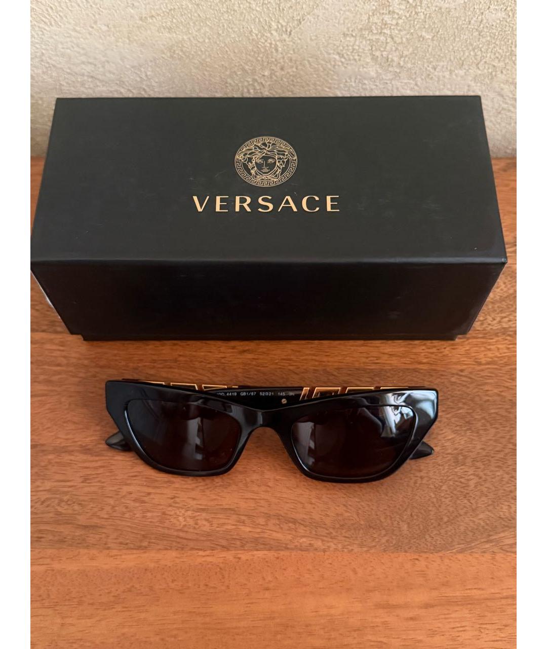 VERSACE COLLECTION Черные пластиковые солнцезащитные очки, фото 4