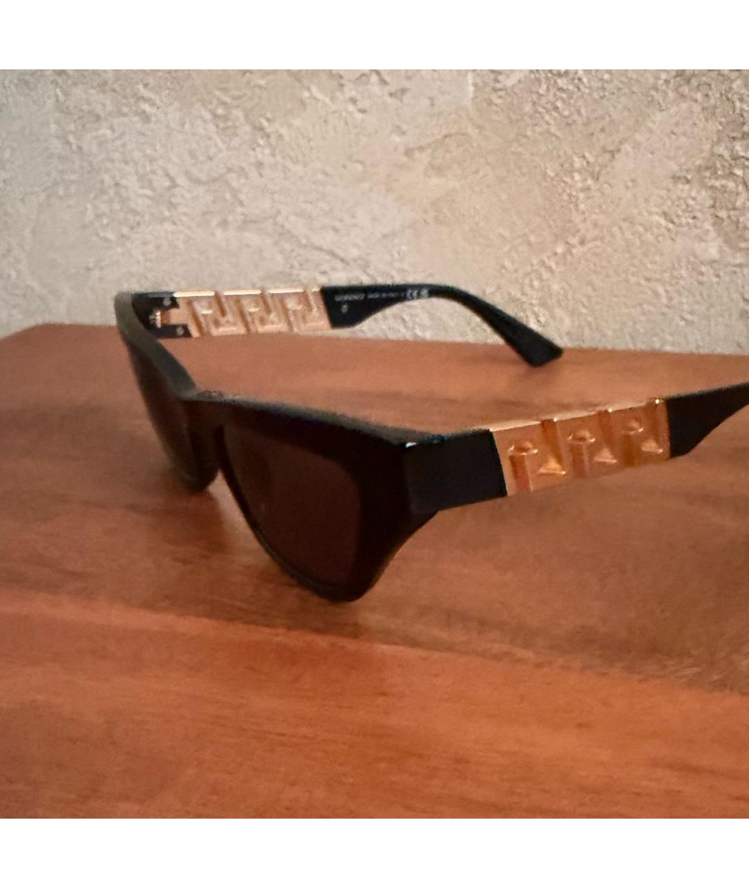 VERSACE COLLECTION Черные пластиковые солнцезащитные очки, фото 3