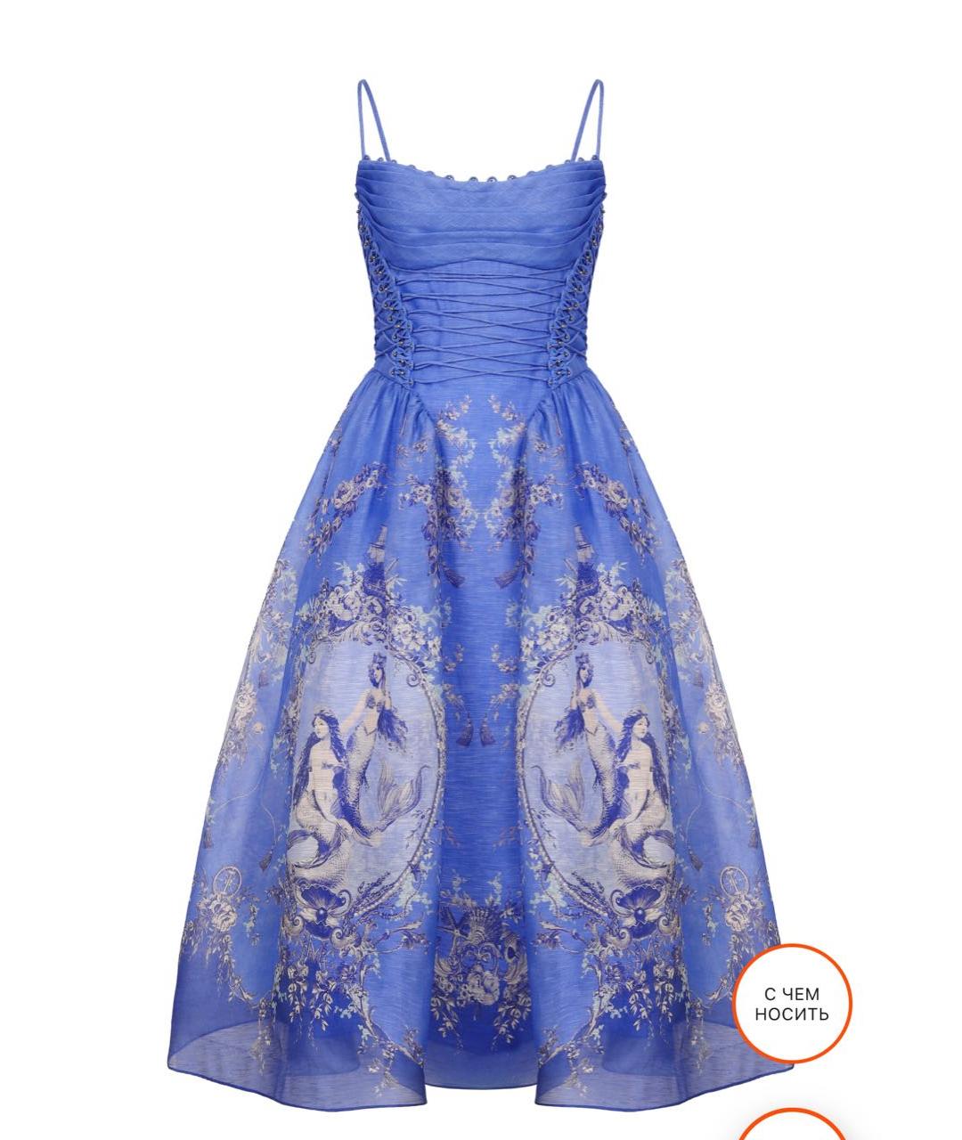 ZIMMERMANN Синий льняной сарафан, фото 5