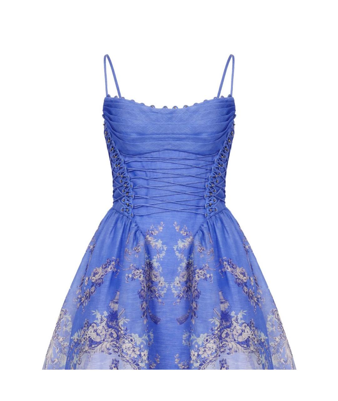 ZIMMERMANN Синий льняной сарафан, фото 3