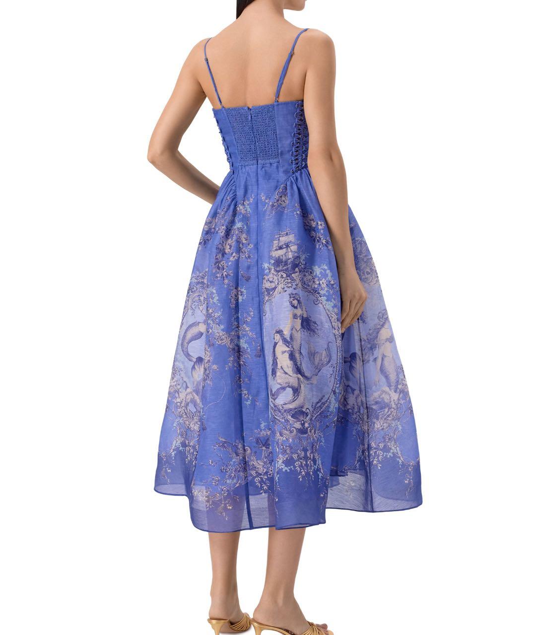 ZIMMERMANN Синий льняной сарафан, фото 2