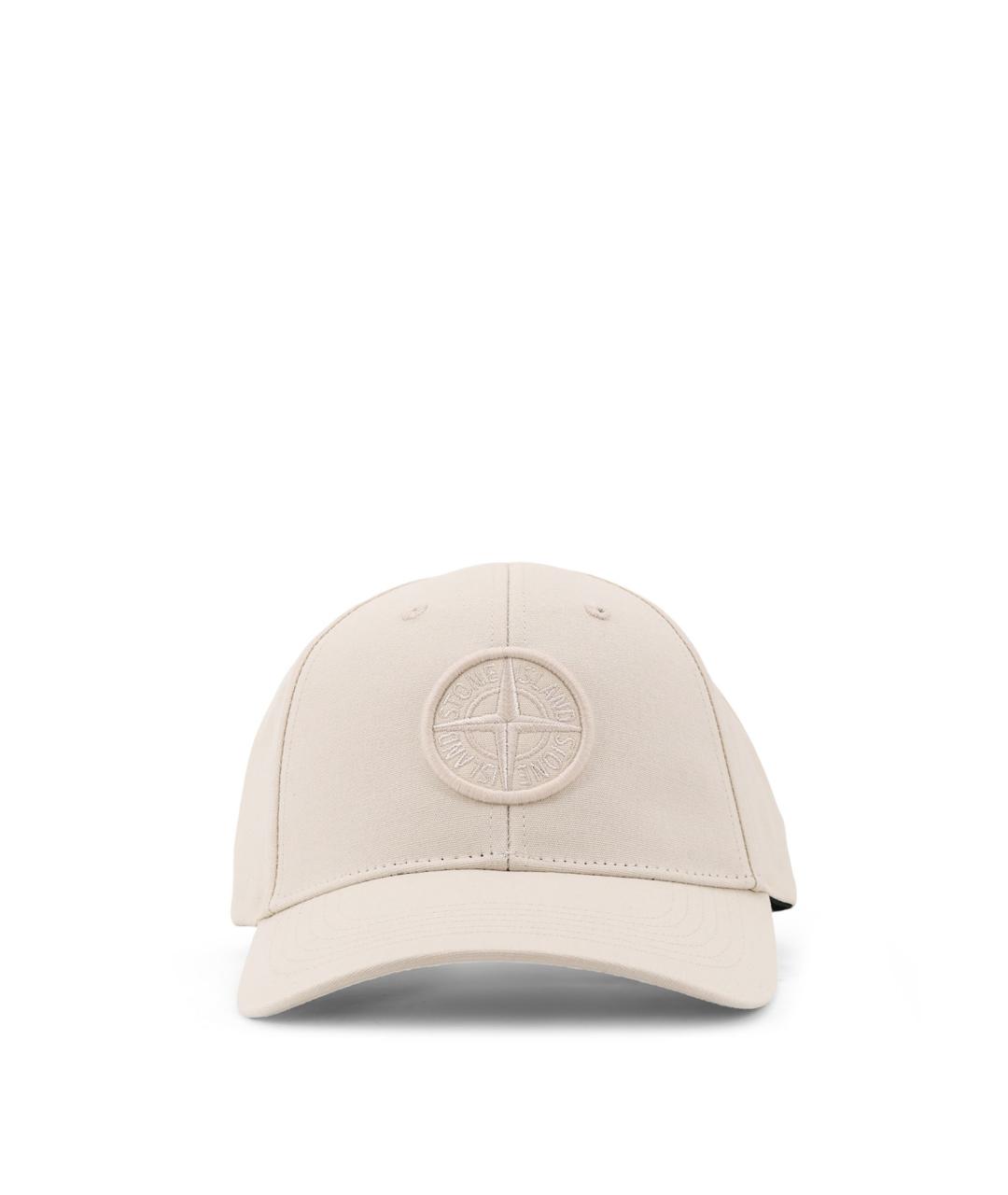STONE ISLAND Белая хлопковая кепка/бейсболка, фото 1