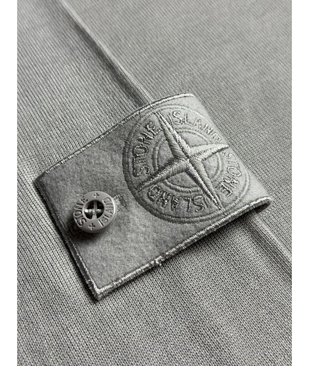 STONE ISLAND Серый шерстяной джемпер / свитер, фото 4