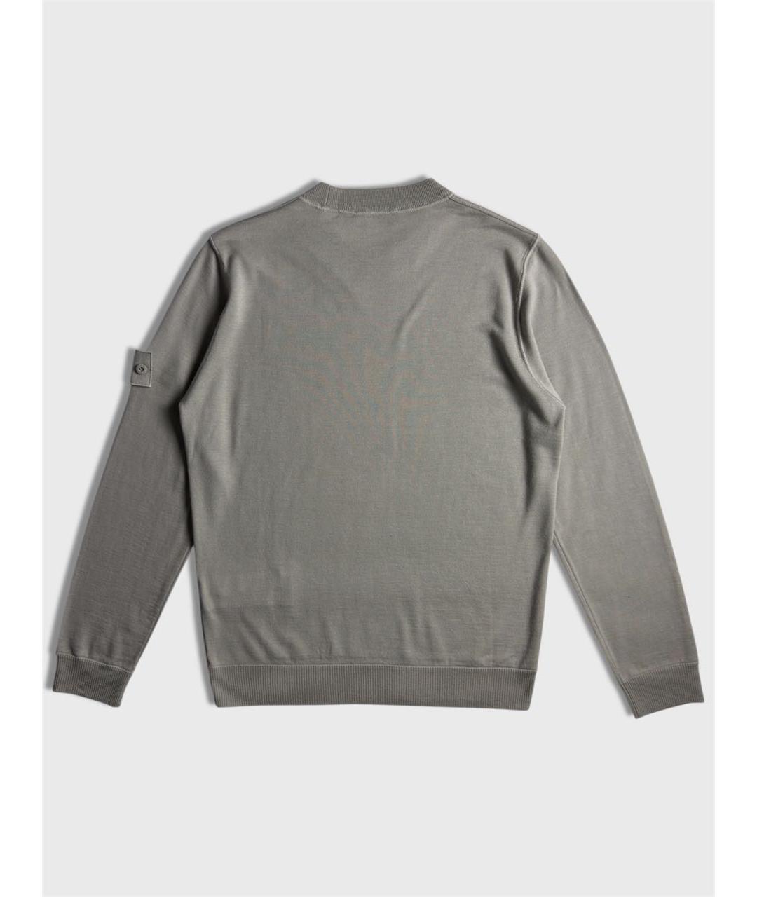 STONE ISLAND Серый шерстяной джемпер / свитер, фото 2