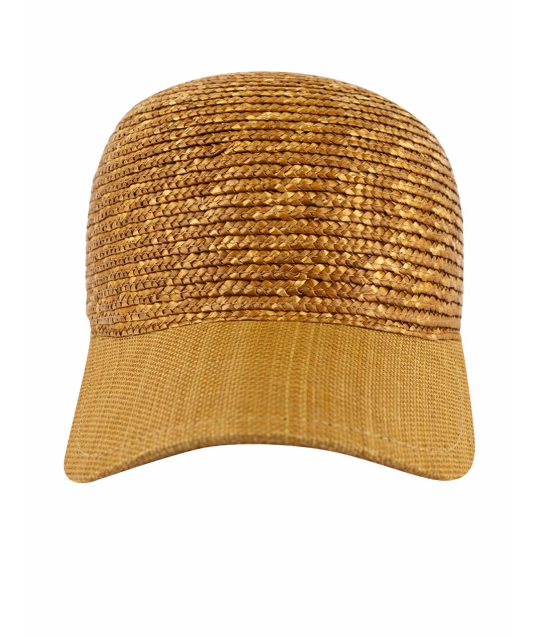 ELEVENTY Желтая соломенная кепка, фото 1