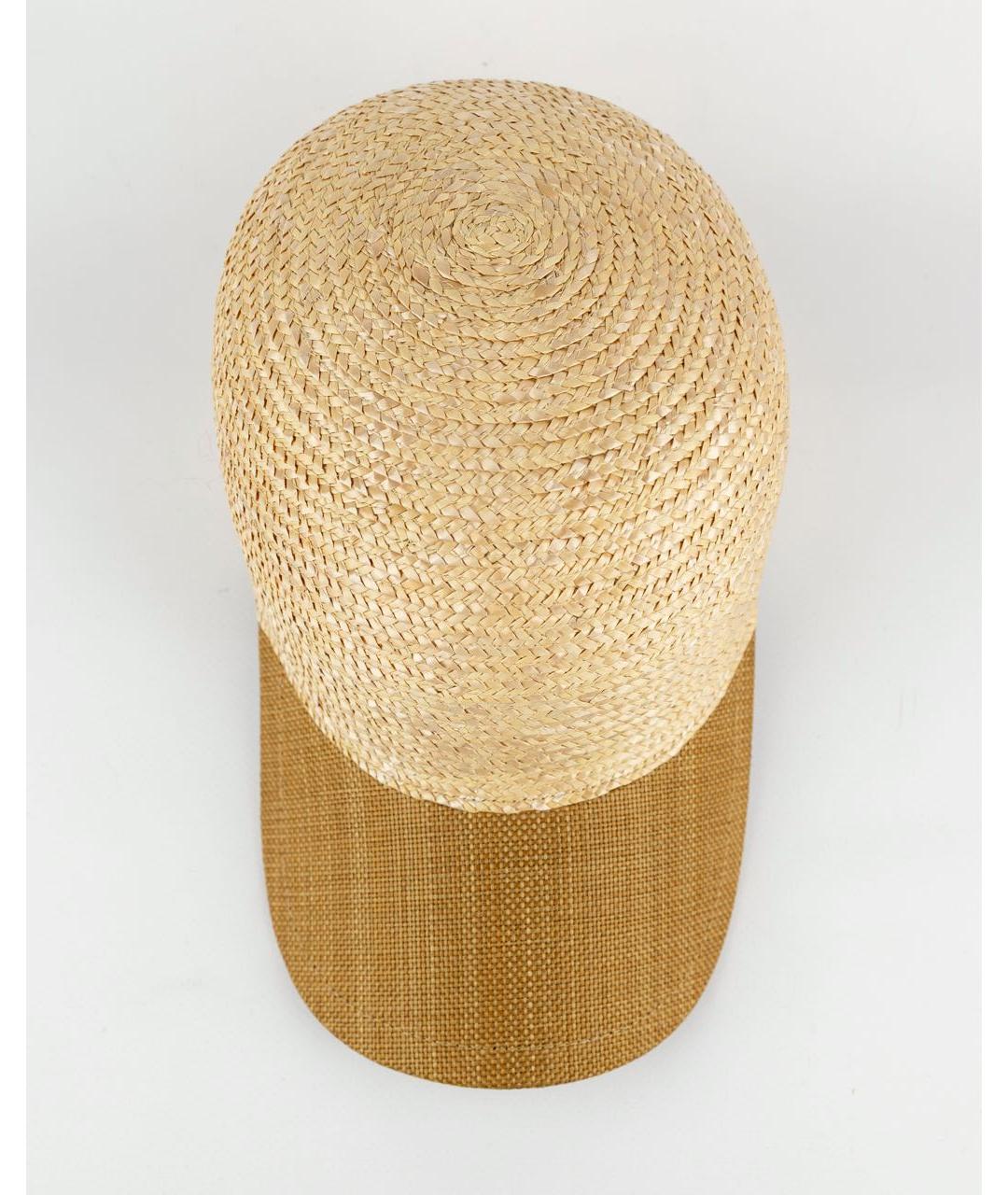 ELEVENTY Золотая соломенная кепка, фото 5