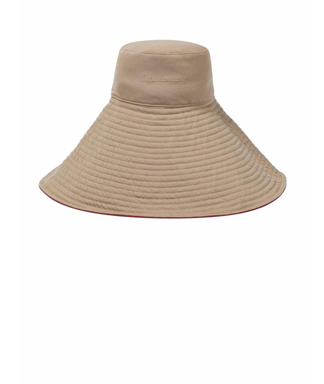 JACQUEMUS Бежевая хлопковая шляпа, фото 1