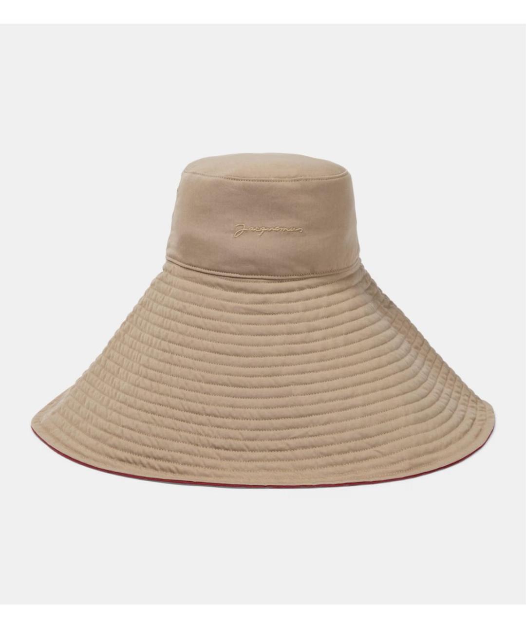 JACQUEMUS Бежевая хлопковая шляпа, фото 7