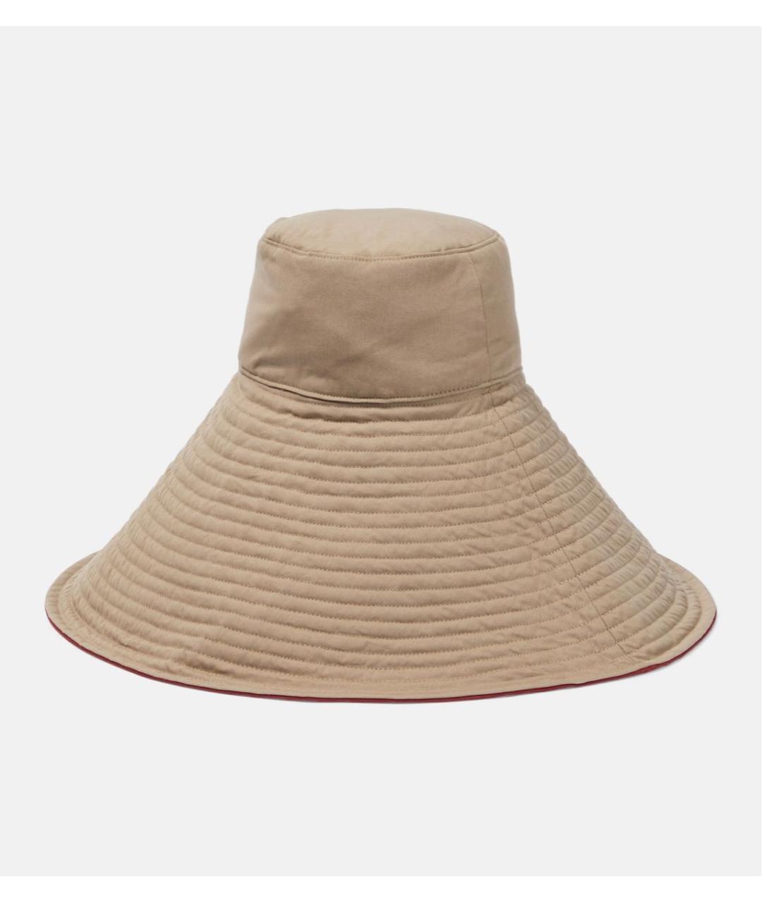 JACQUEMUS Бежевая хлопковая шляпа, фото 5