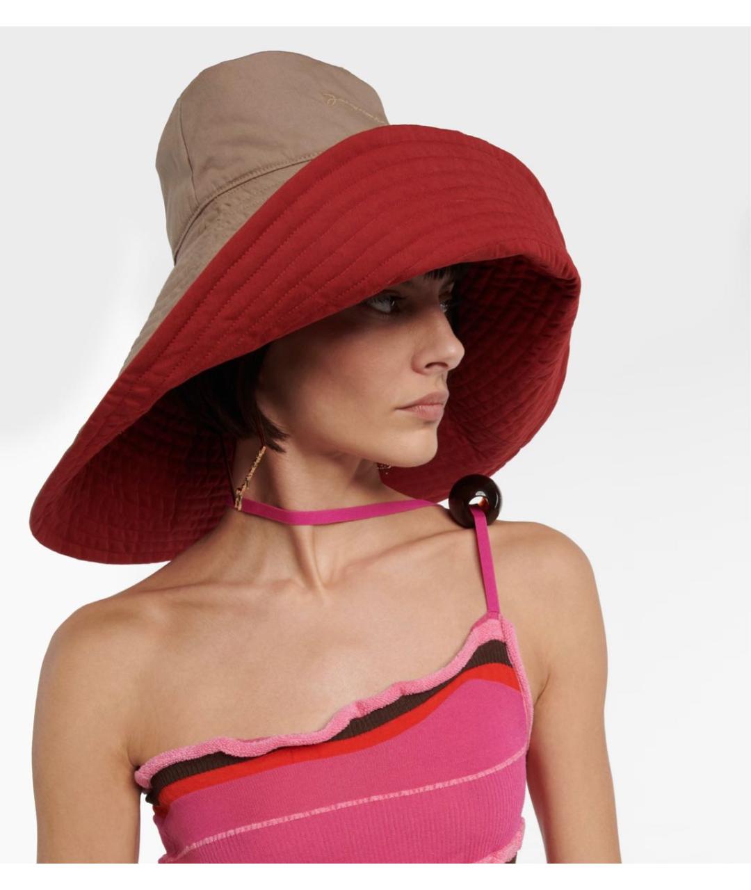 JACQUEMUS Бежевая хлопковая шляпа, фото 3