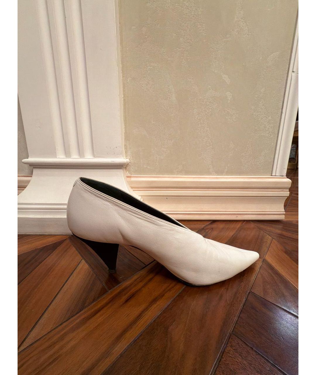 CELINE Белые кожаные туфли, фото 5