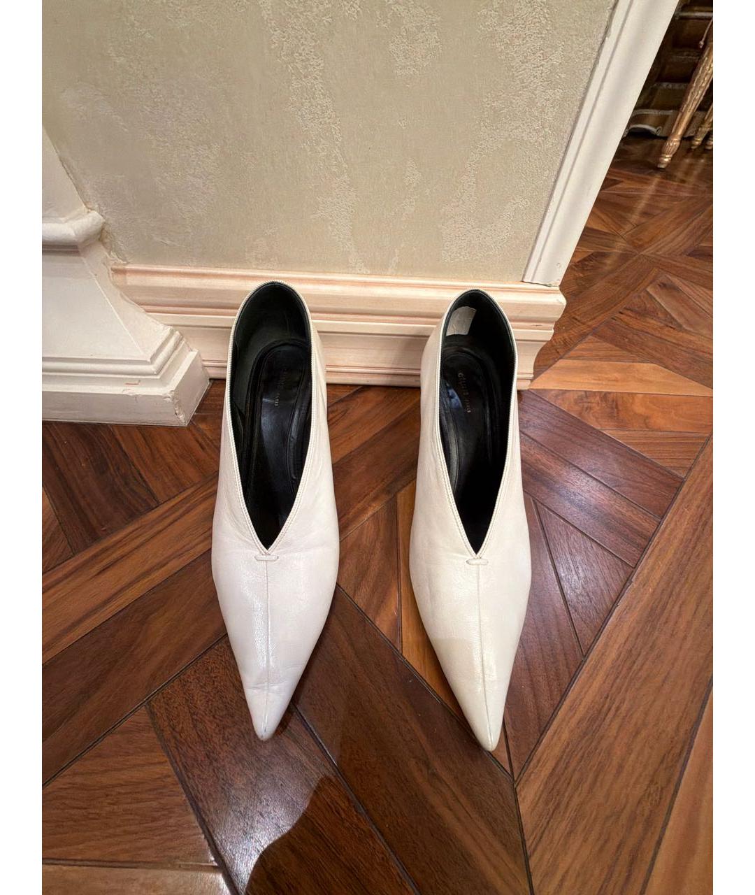CELINE Белые кожаные туфли, фото 2