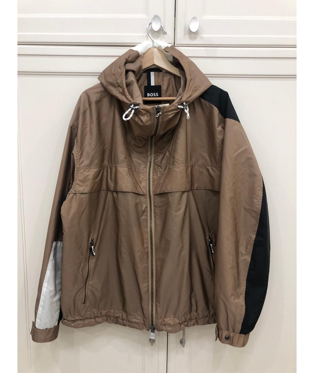 HUGO BOSS Бежевая полиэстеровая куртка, фото 10