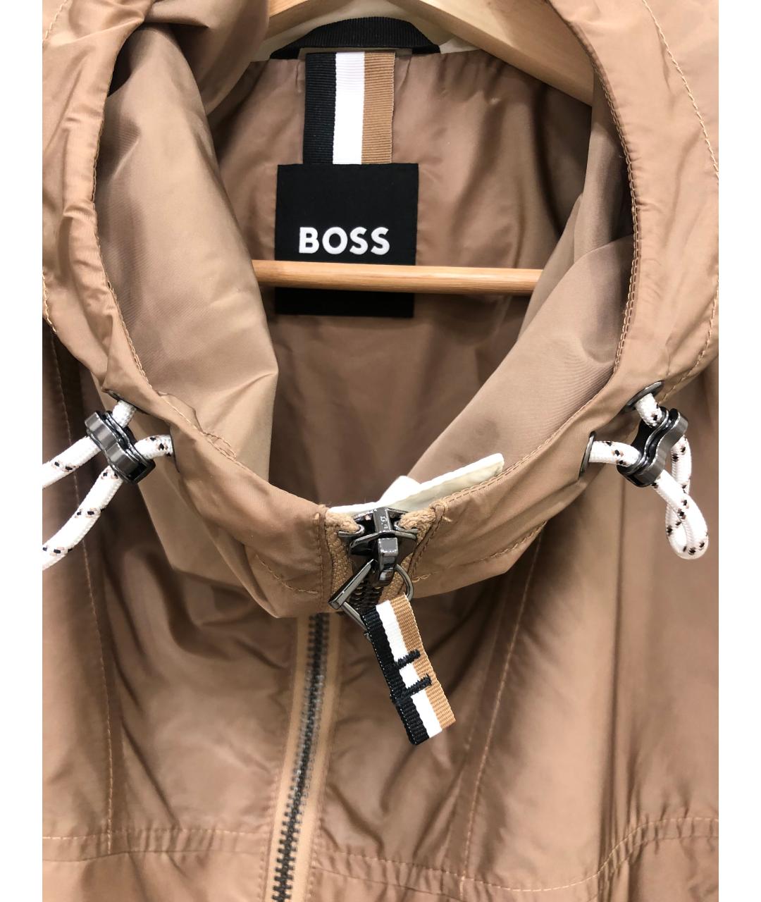 HUGO BOSS Бежевая полиэстеровая куртка, фото 3