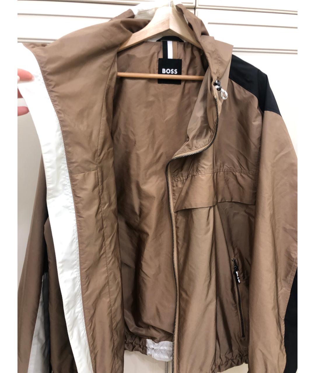 HUGO BOSS Бежевая полиэстеровая куртка, фото 5