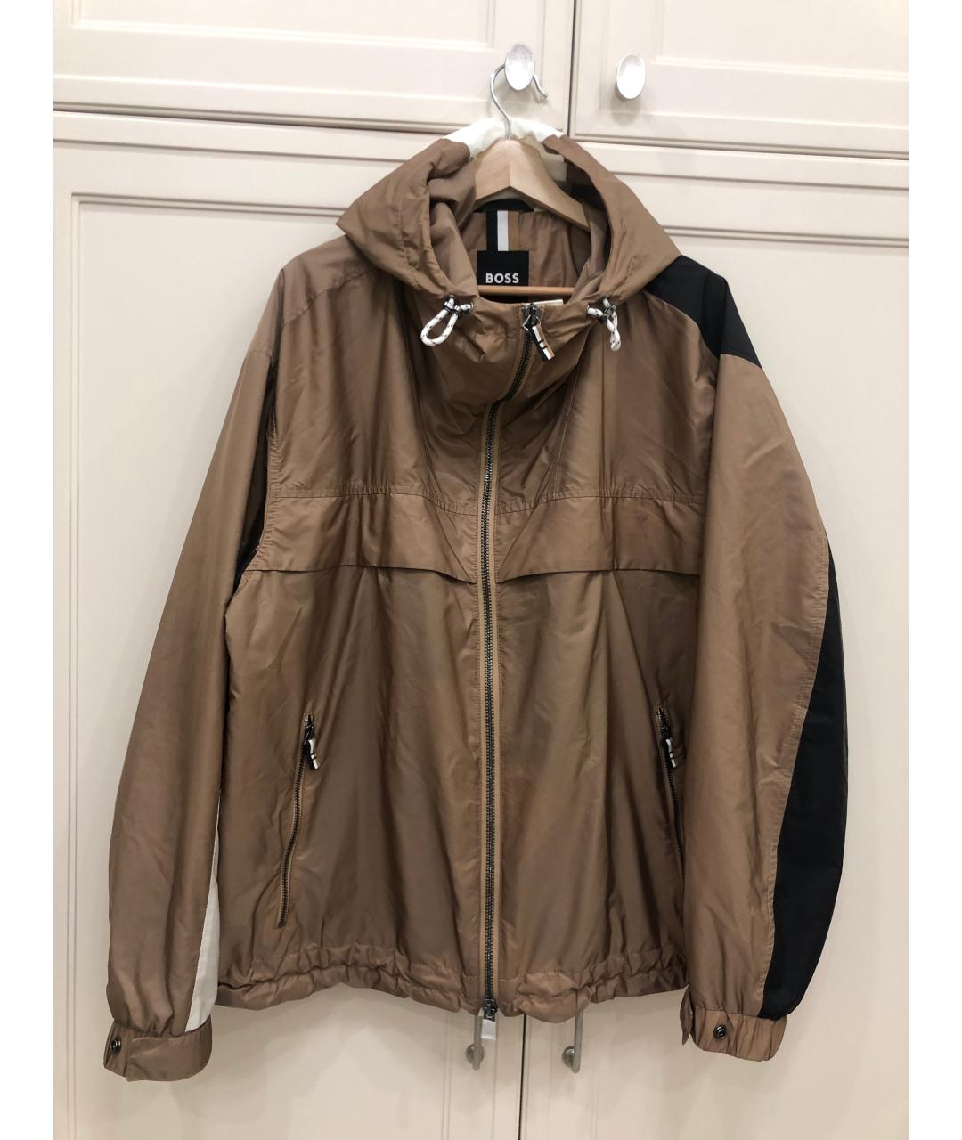 HUGO BOSS Бежевая полиэстеровая куртка, фото 9