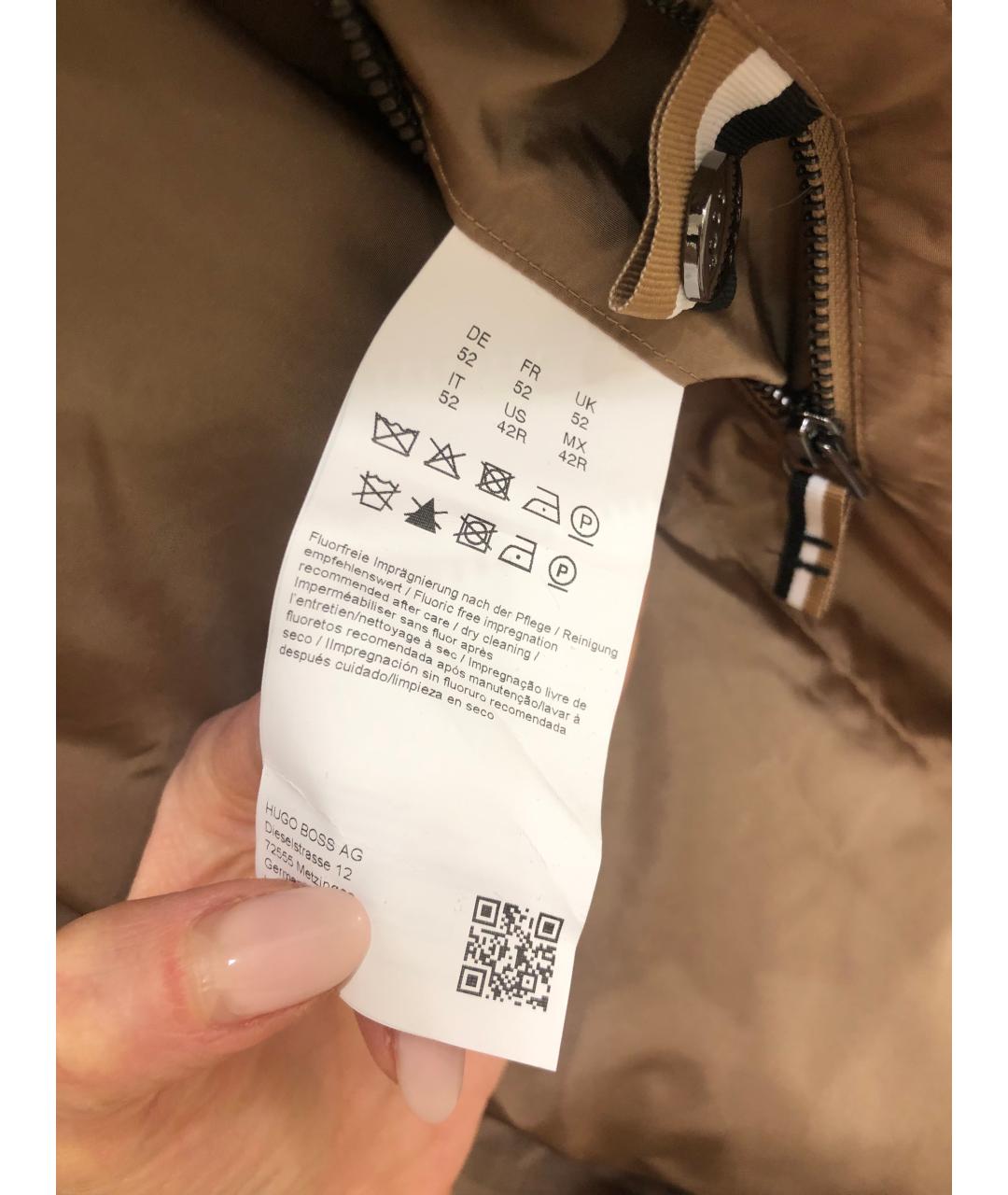 HUGO BOSS Бежевая полиэстеровая куртка, фото 6