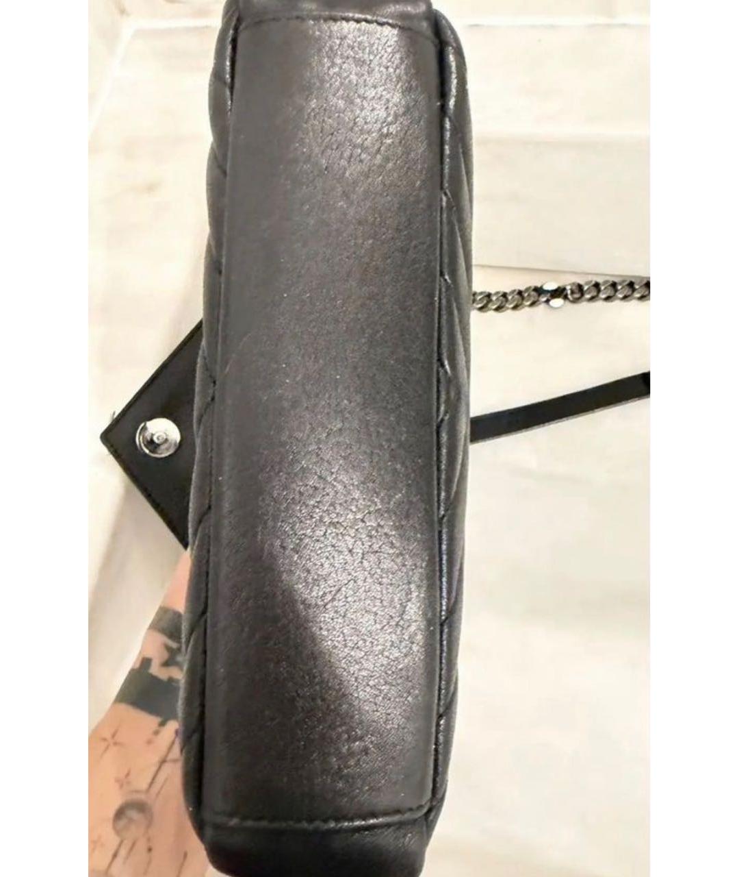 SAINT LAURENT Черная кожаная сумка через плечо, фото 5