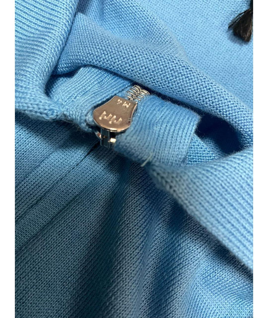 KITON Голубое хлопковое поло с коротким рукавом, фото 4