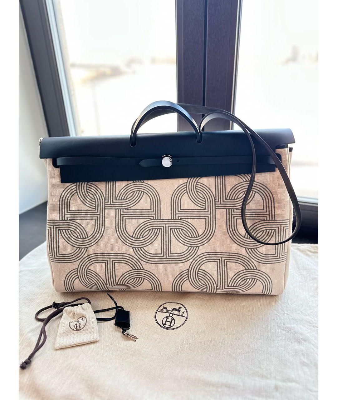 HERMES Бежевая сумка через плечо, фото 9