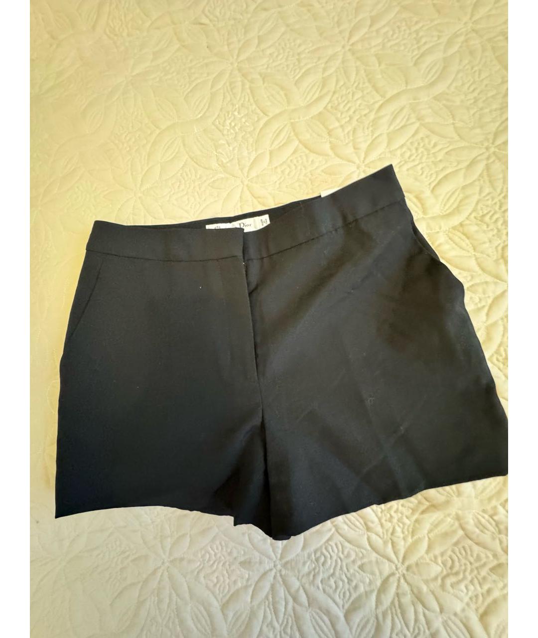 CHRISTIAN DIOR Черные шерстяные шорты, фото 5