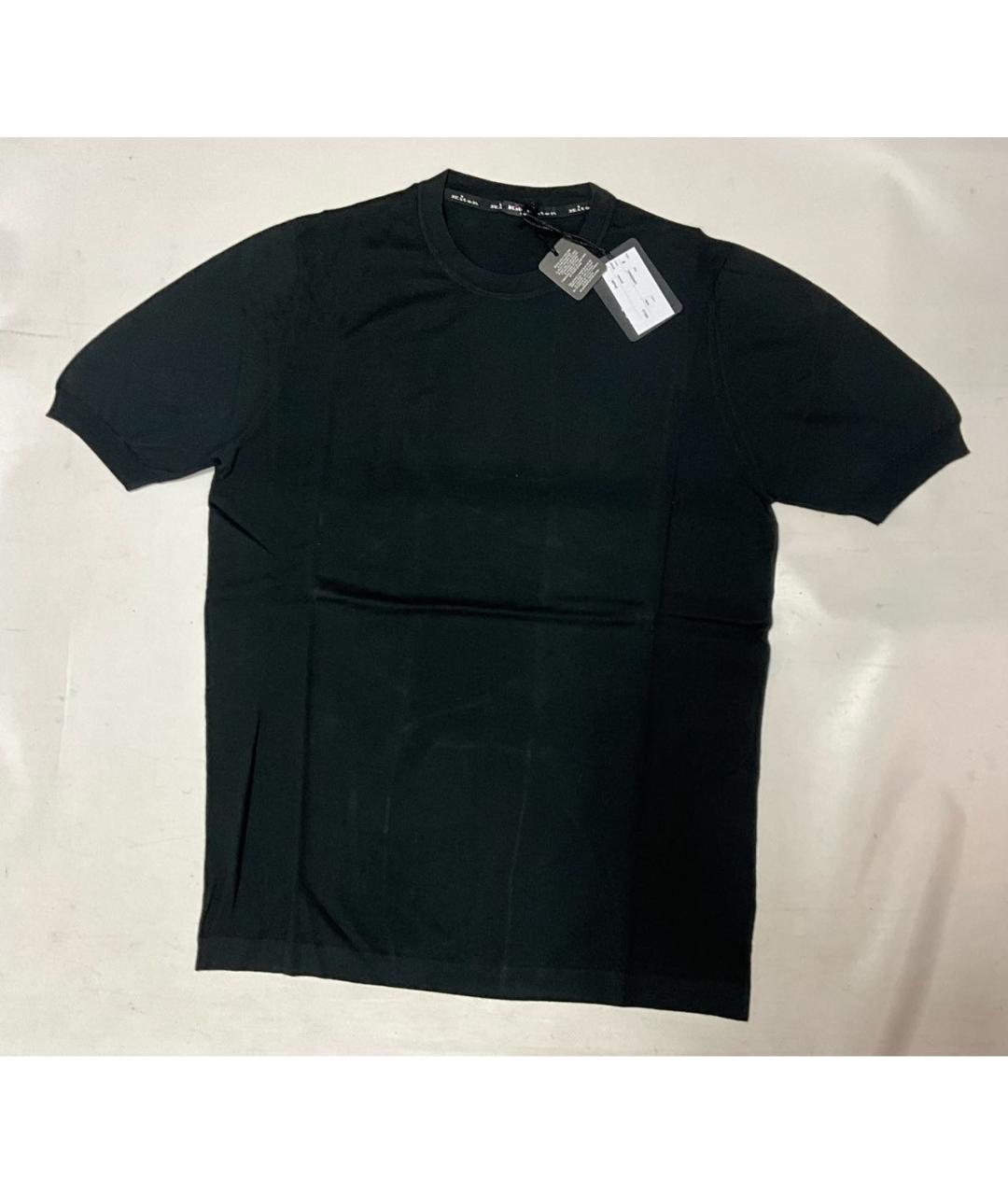 KITON Черное хлопковое поло с коротким рукавом, фото 8