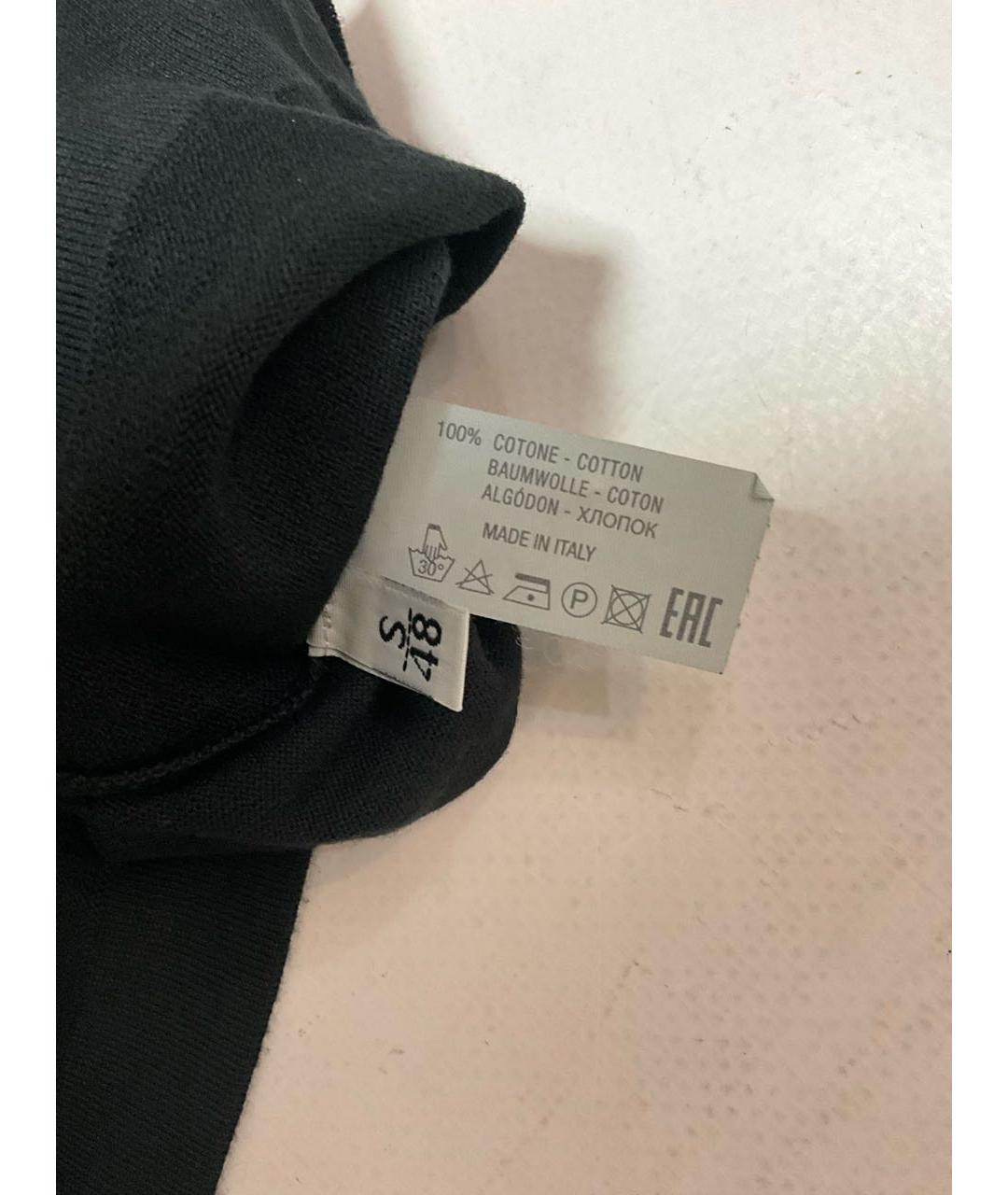 KITON Черное хлопковое поло с коротким рукавом, фото 3