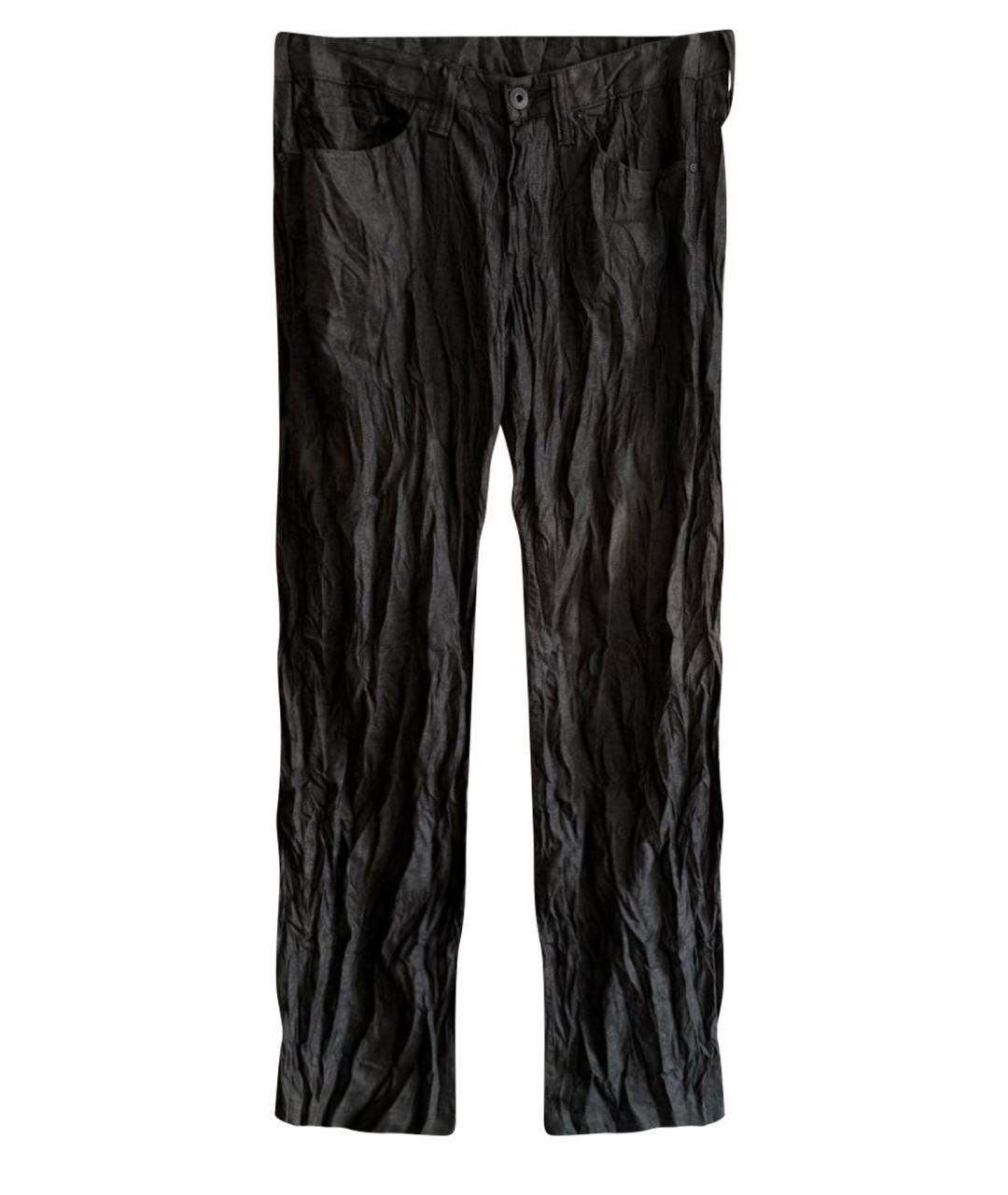 ISSEY MIYAKE Черные хлопковые повседневные брюки, фото 1