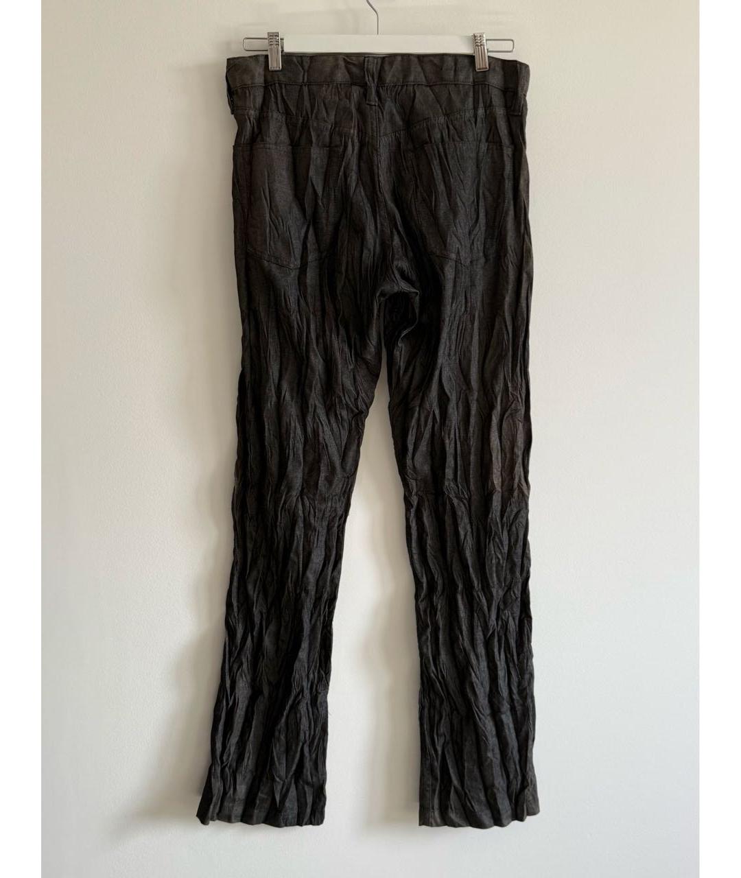 ISSEY MIYAKE Черные хлопковые повседневные брюки, фото 2