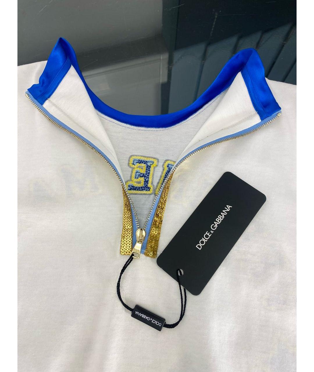 DOLCE&GABBANA Белая хлопковая футболка, фото 3