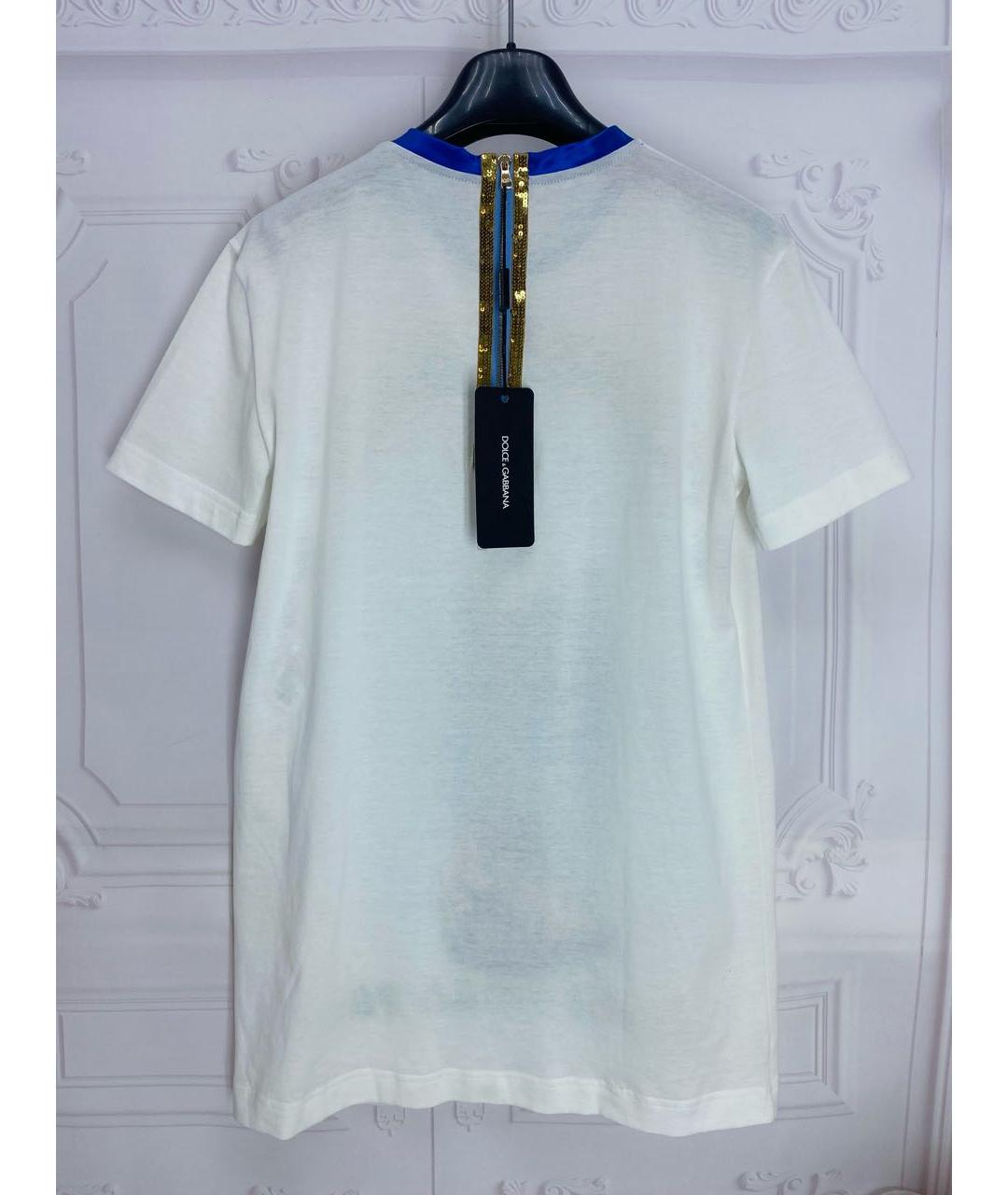 DOLCE&GABBANA Белая хлопковая футболка, фото 2